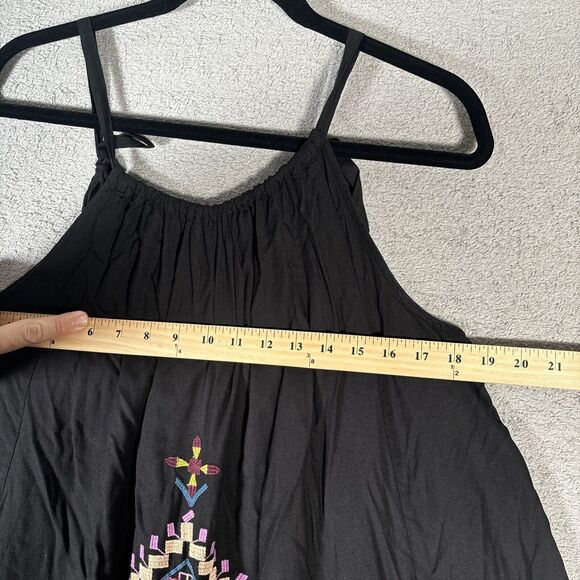 NWT Anthropologie Maxi Dress Women’s Size S Black Southwestern Aztec Embroidered - Picture 5 of 11